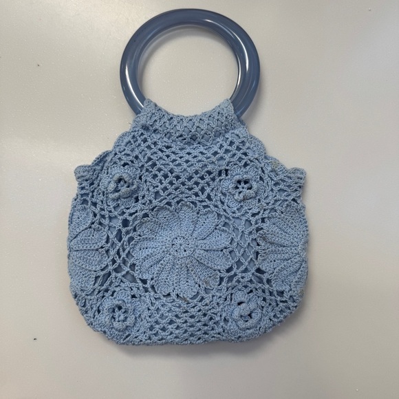 Vintage Gap Blue Crochet Mini Bag - Picture 2 of 10